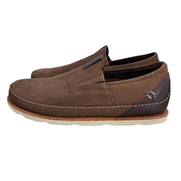 Chaco Thompson Slip On Driving Loafers Size 9 Brown Mens Leather Pinecone main image 8